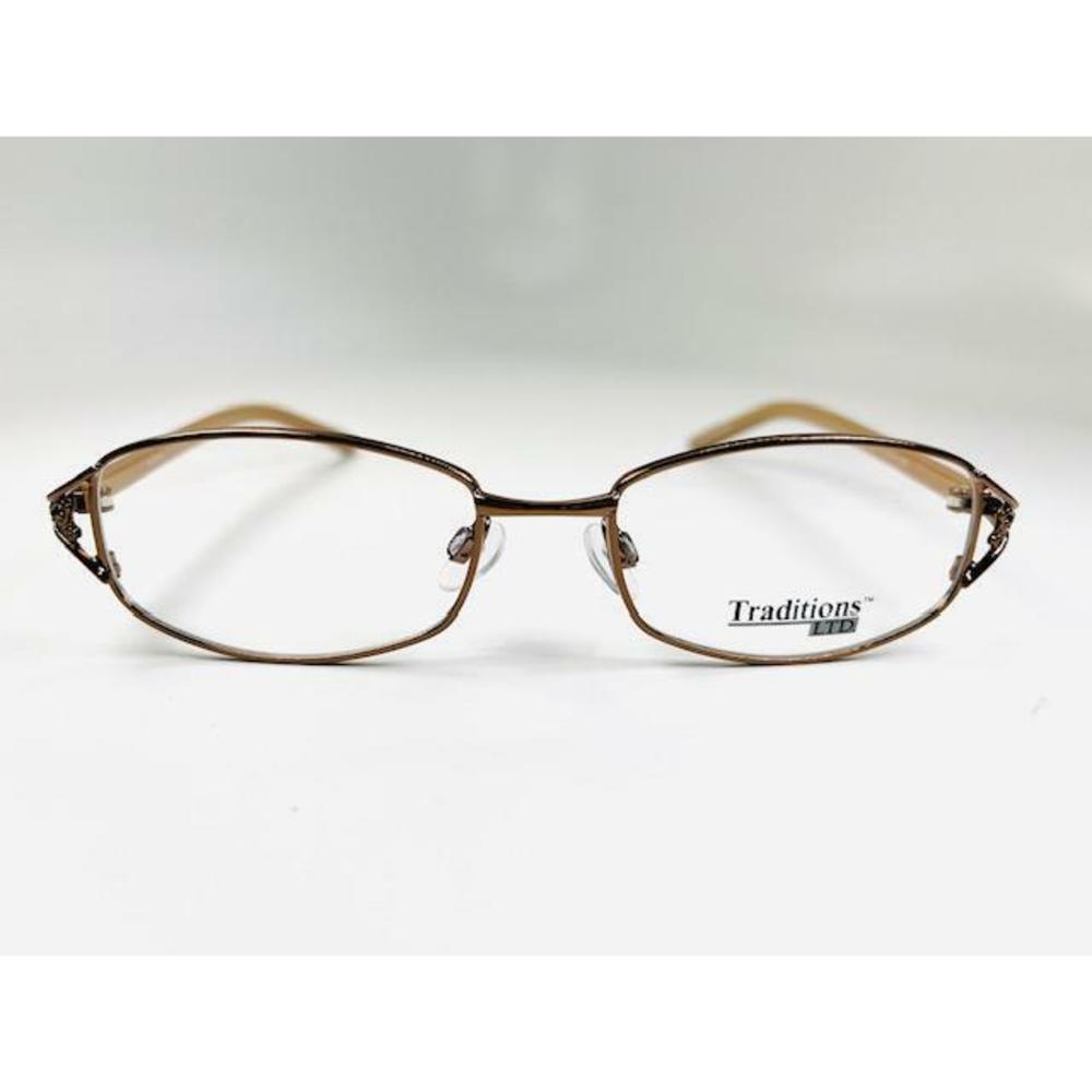 New TRADITIONS AAS-167 Col.10 Brown Eyeglasses 49/16/130